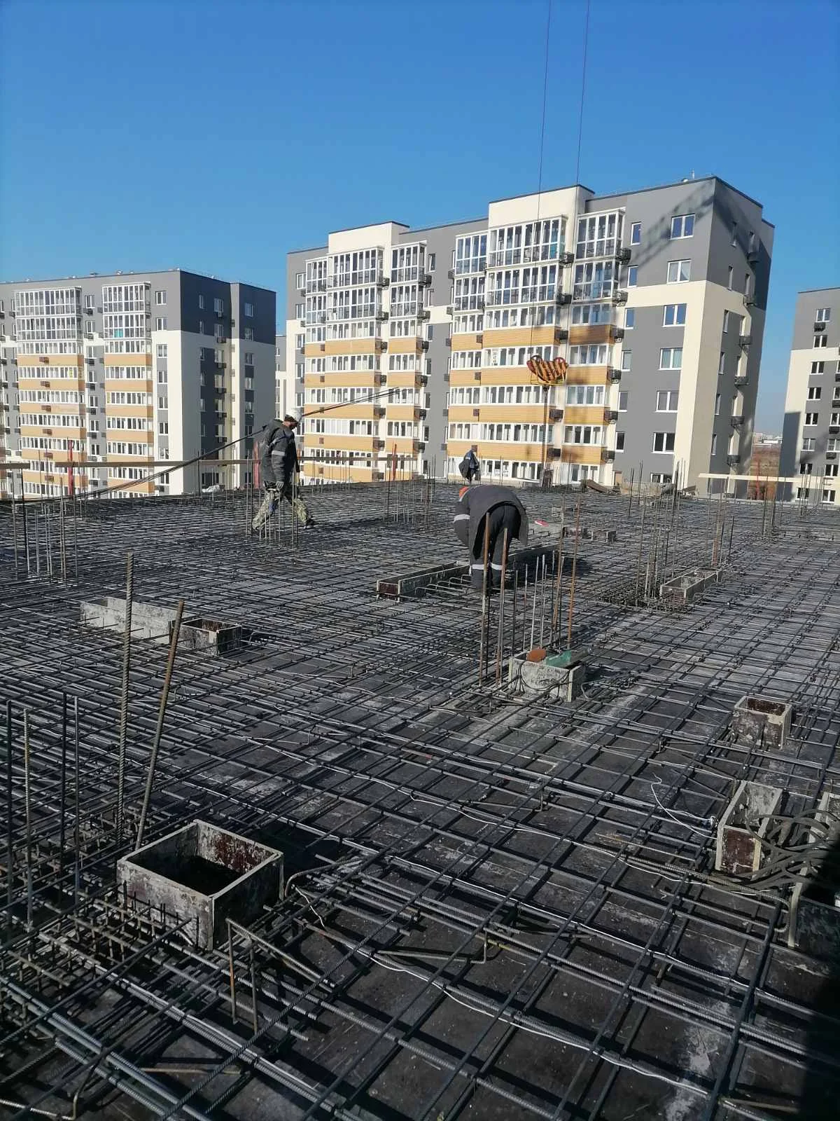 Арматурный каркас горизонтальной монолитной конструкции