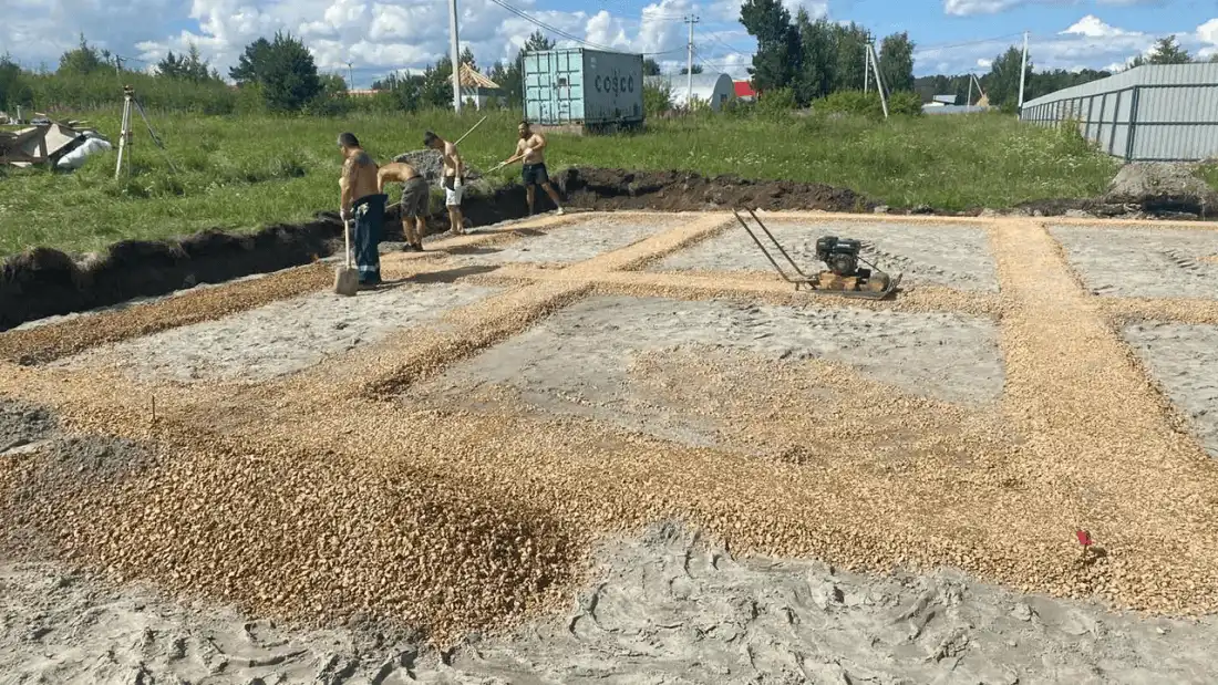 Перевалово — подготовка основания с послойным уплотнением